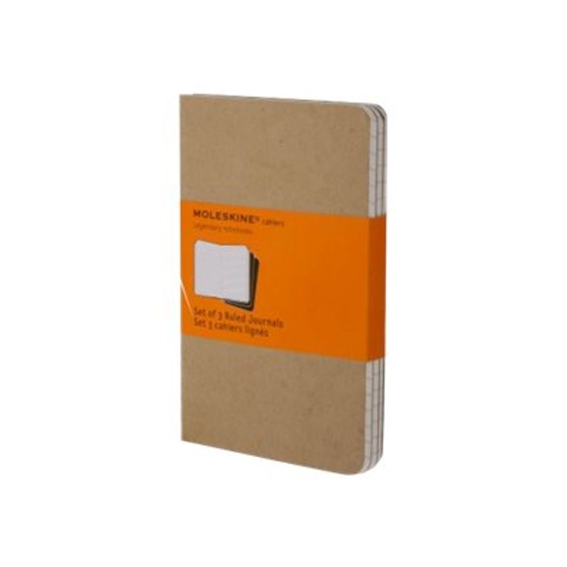 9788883704925-Moleskine Cahier Pocket - 3 journaux - 9 x 14 cm - 64 pages - ligné - marron kraft-P_79381431_2-1