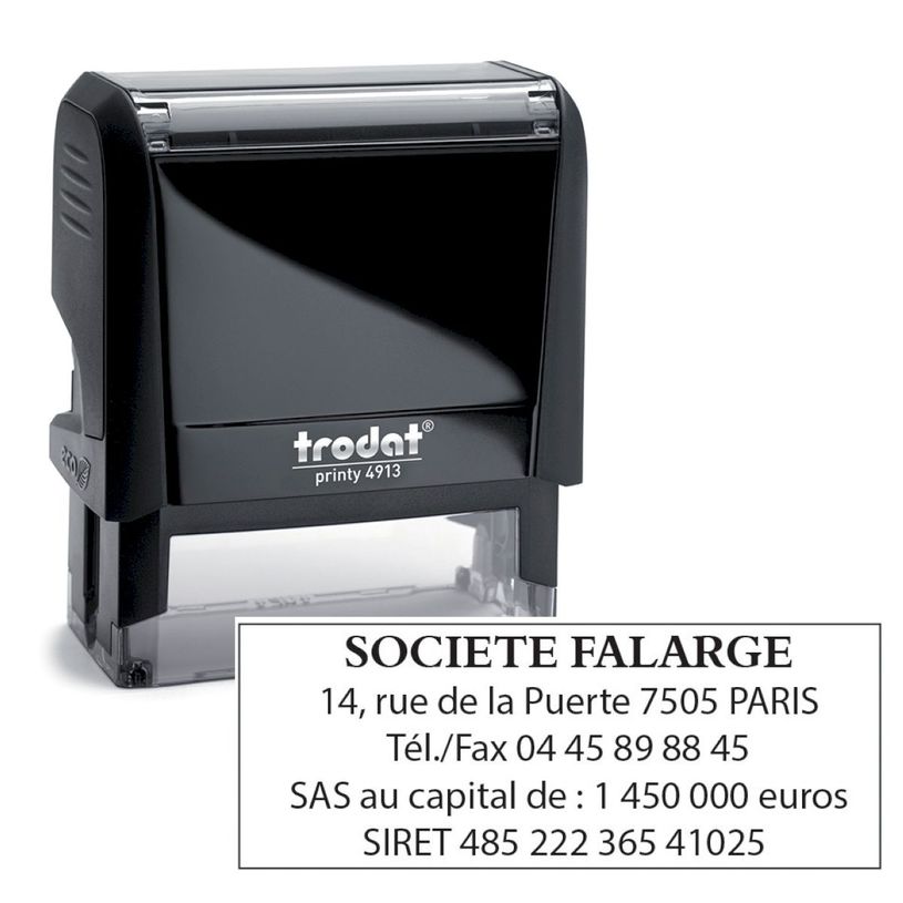 190084211765-Tampon personnalisé avec 6 lignes de texte - zone d'impression 58 x 22 mm - Trodat Printy 4-P_79381520_7-0