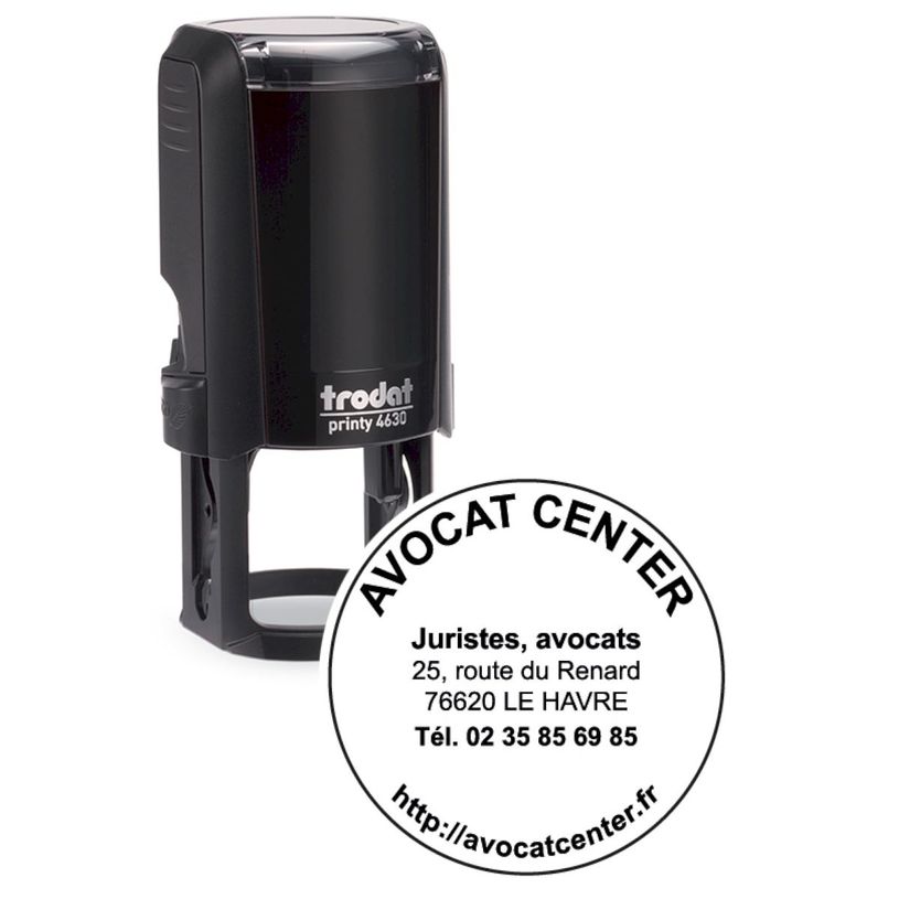 092399803867-Tampon rond personnalisé avec 7 lignes de texte - zone d'impression diamètre 30 mm - Troda-P_79381529_8-0