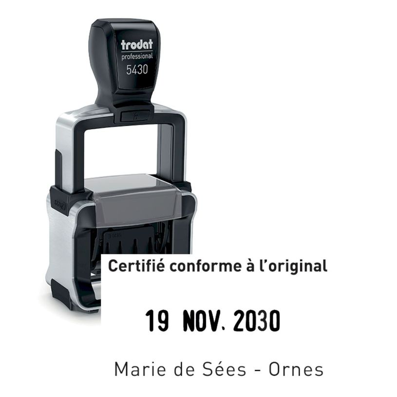 092399736356-Tampon dateur métallique + 2 lignes de texte personnalisés - zone d'impression 41 x 24 mm -P_79381537_8-0