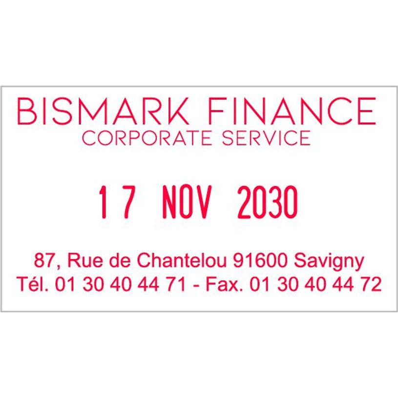 190084205047-Tampon dateur métallique + 4 lignes de texte personnalisés - zone d'impression 49 x 28 mm -P_79381538_4-4