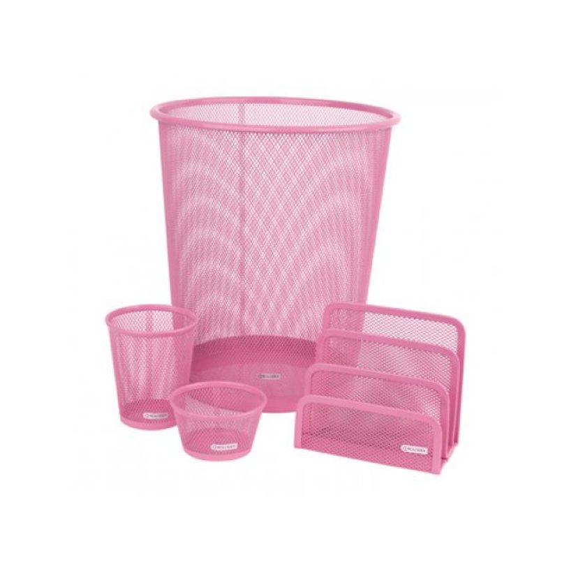 3501170819531-ROLODEX - Parure de bureau mesh - 4 pièces - rose-P_79382884_1-0