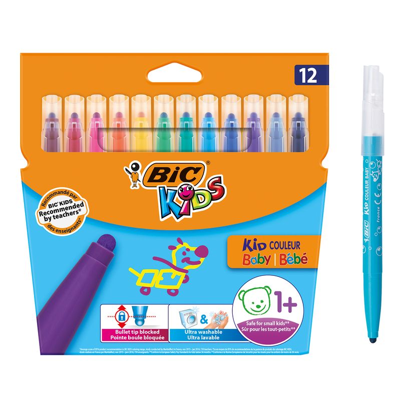 3086123307056-BIC Kids Couleurs Baby - 12 Feutres - pointe extra large-P_79383413_2-0