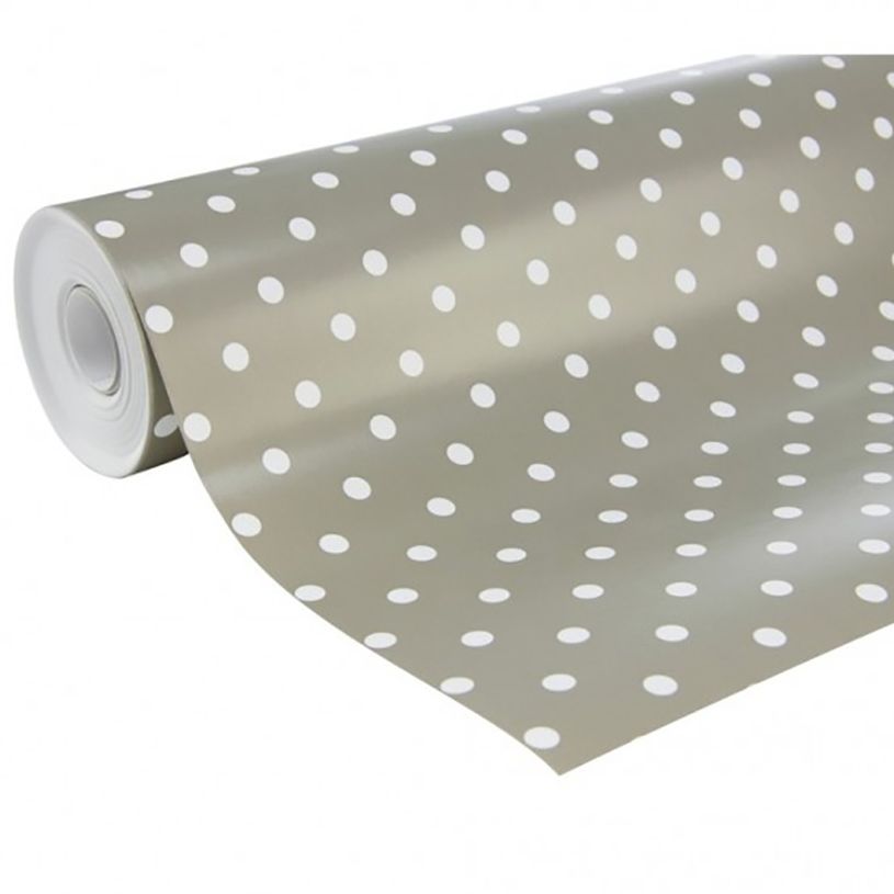 3065502015034-Clairefontaine Excellia - Papier cadeau - 70 cm x 50 m - 80 g/m² - pois fond taupe-P_79383674_1-0