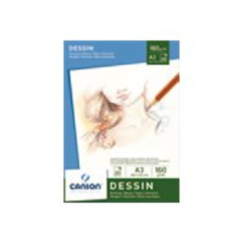 3148950057792-Canson - Bloc dessin - 20 feuilles - A4 - 160 gr - blanc-P_79383914_1-0