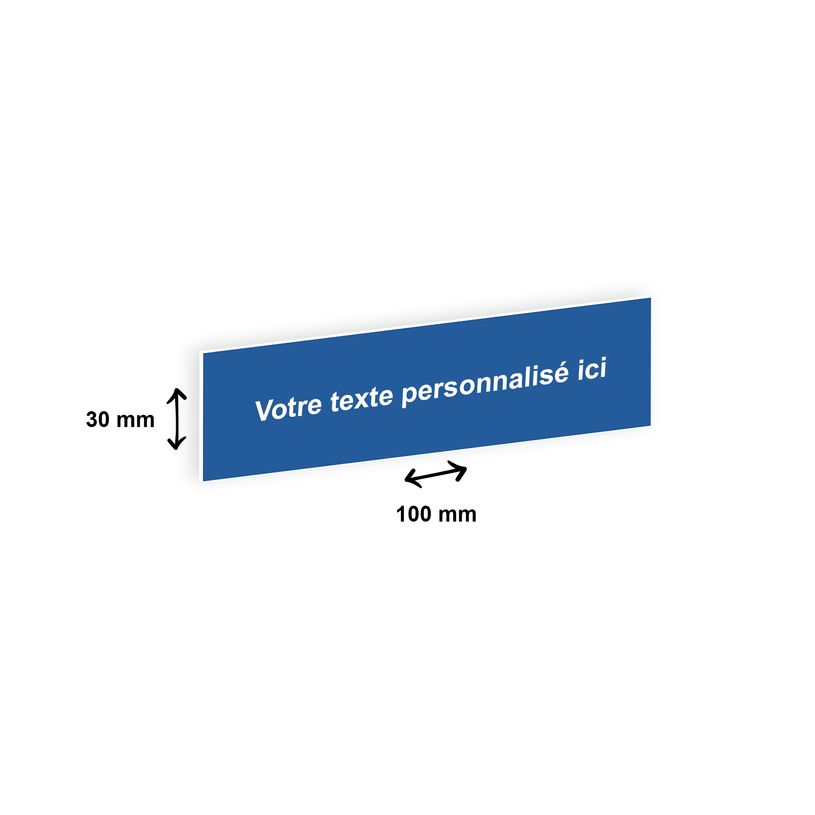 3459590647909-Plaque boîte à lettres personnalisée avec votre texte - 100 x 30 mm - bleue - adhésivé-P_79384141_1-0