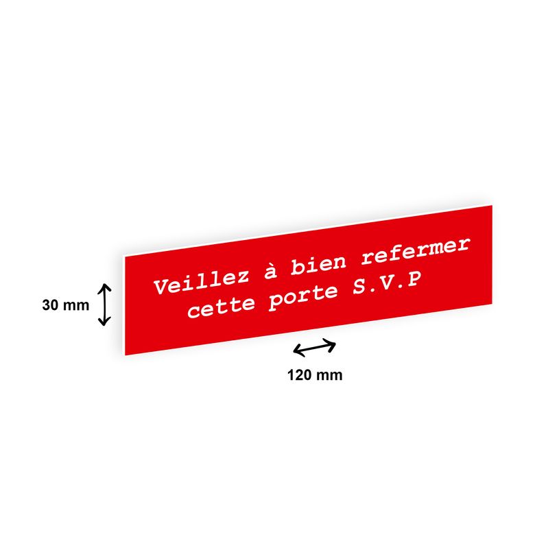 2012348177588-Plaque boîte à lettres personnalisée avec votre texte - 120 x 30 mm - rouge - adhésivé-P_79384148_2-1
