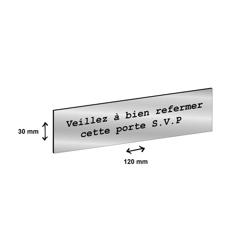2012348177687-Plaque boîte à lettres personnalisée avec votre texte - 120 x 30 mm - argentée - adhés-P_79384153_2-1