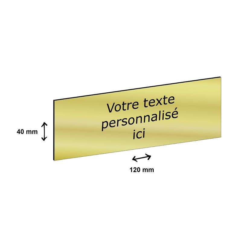 2012348177885-Plaque boîte à lettres personnalisée avec votre texte - 120 x 40 mm - dorée - adhésiv
