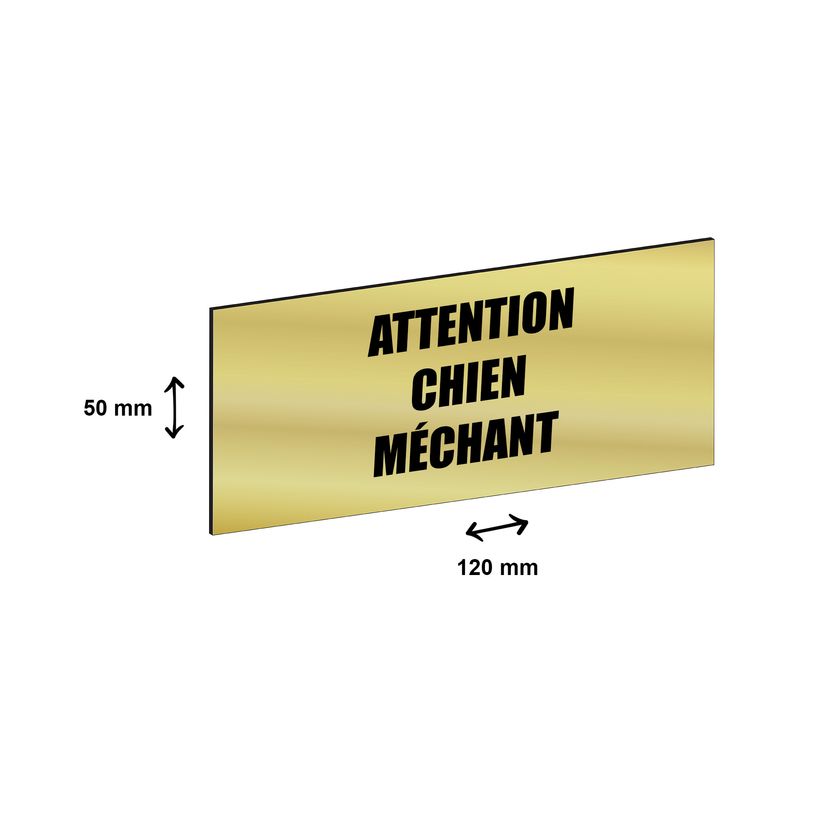 2012348178042-Plaque boîte à lettres personnalisée avec votre texte - 120 x 50 mm - dorée - adhésiv