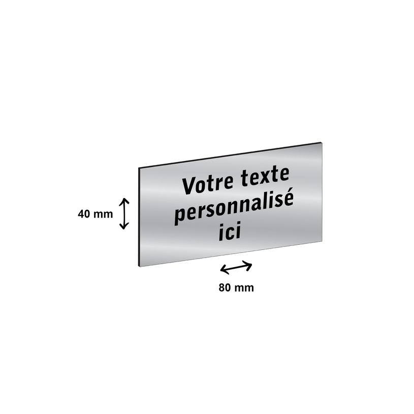 2012348178165-Plaque personnalisée avec votre texte - 80 x 40 mm - argentée - adhésivée prête à pos-P_79384177_1-0