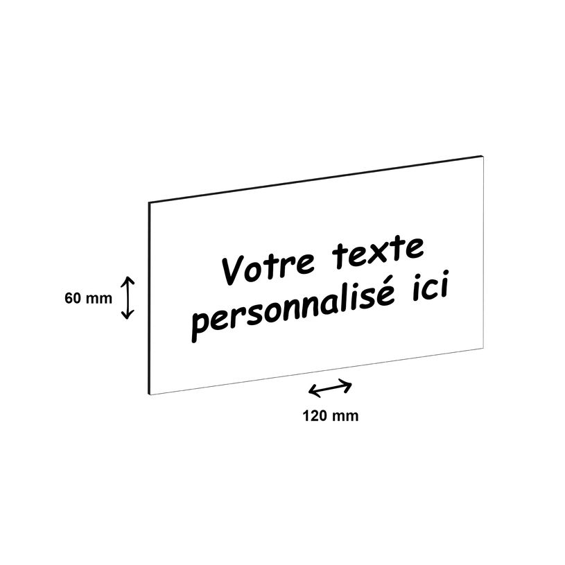 2012348178264-Plaque personnalisée avec votre texte - 120 x 60 mm - blanche - adhésivée prête à pose-P_79384182_1-0