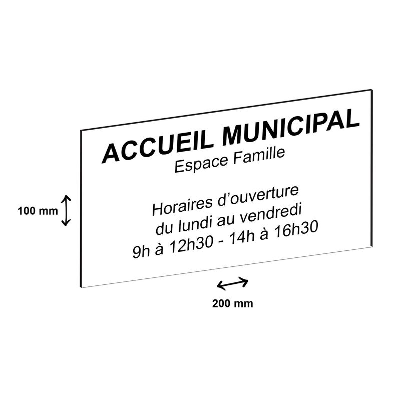 3459590648302-Plaque personnalisée avec votre texte - 200 x 100 mm - blanche - adhésivée prête à pos-P_79384198_2-1