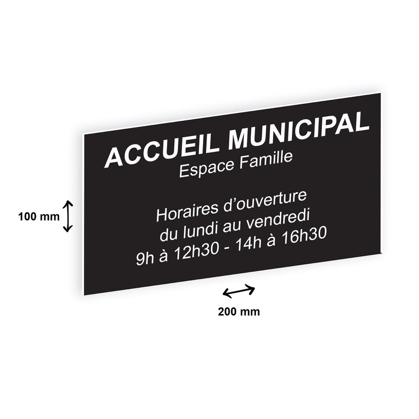 3459590648340-Plaque personnalisée avec votre texte - 200 x 100 mm - noire - adhésivée prête à poser-P_79384199_2-1