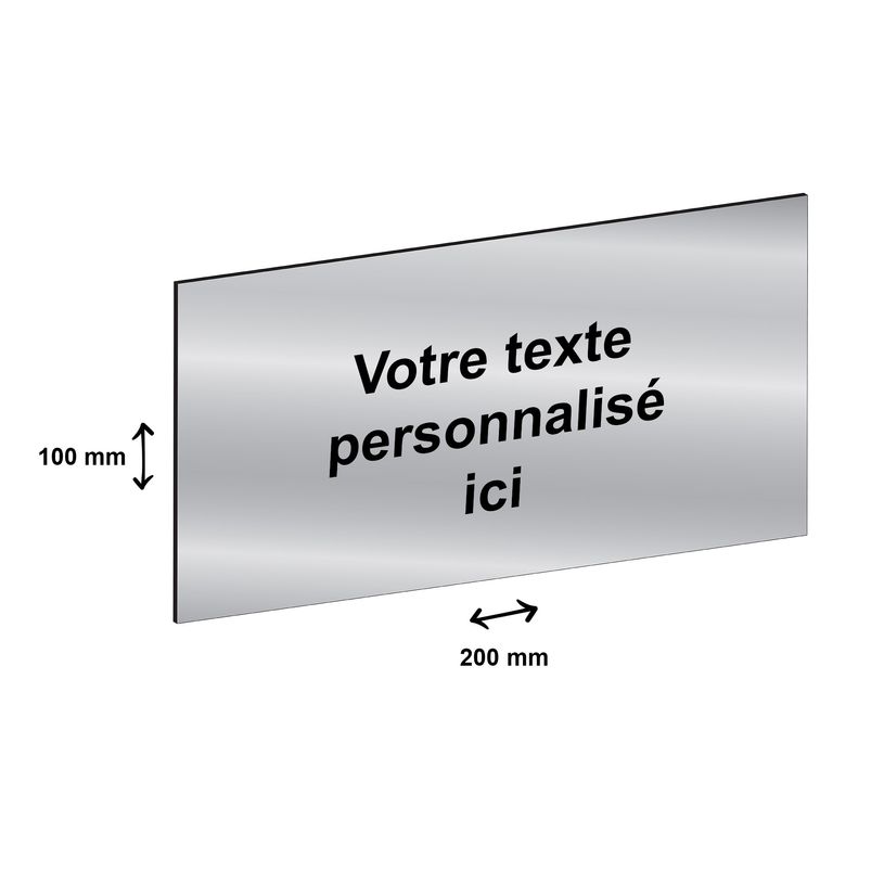 3459590648425-Plaque personnalisée avec votre texte - 200 x 100 mm - argentée - adhésivée prête à p-P_79384201_1-0