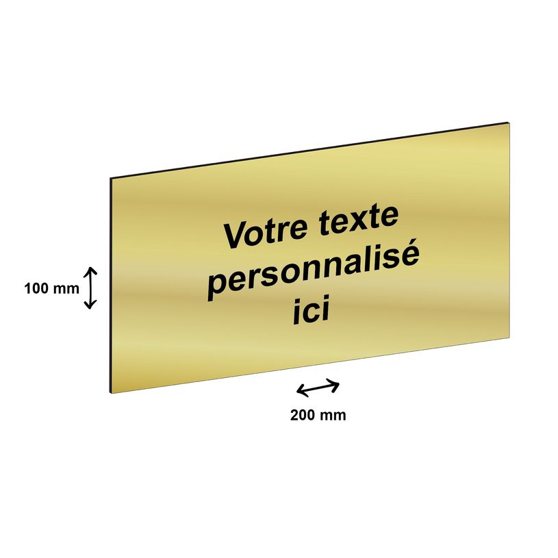 2012348178684-Plaque personnalisée avec votre texte - 200 x 100 mm - dorée - adhésivée prête à pose-P_79384203_1-0