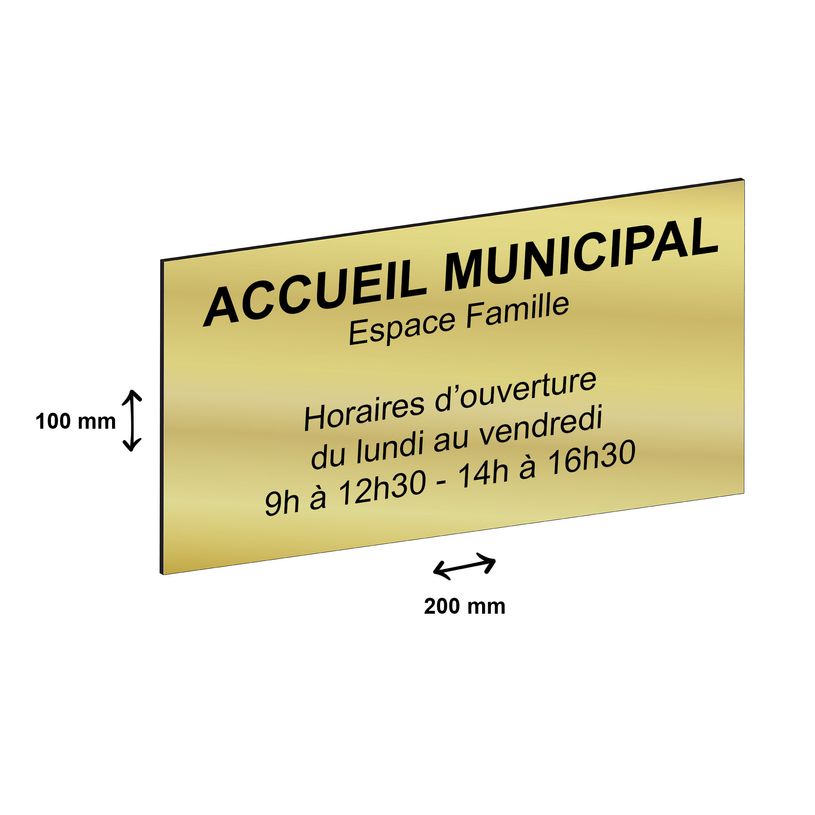 2012348178684-Plaque personnalisée avec votre texte - 200 x 100 mm - dorée - adhésivée prête à pose-P_79384203_2-1