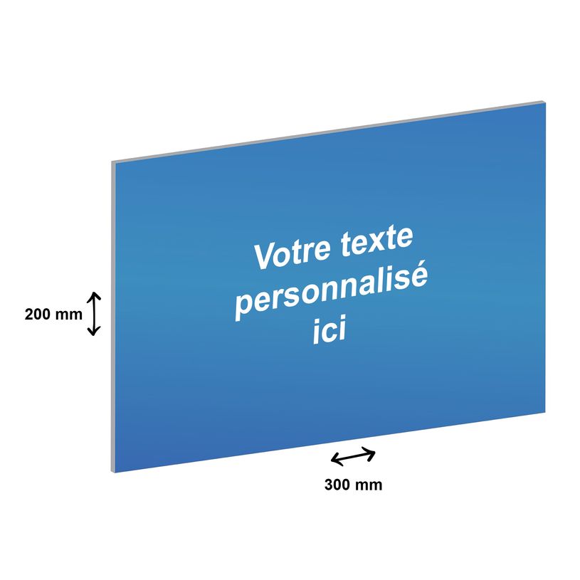 2012348178929-Plaque professionnelle en aluminium anodisé - personnalisée avec votre texte - 300 x 200 mm - Epaisseur 1 mm - bleue -P_79384215_1-0