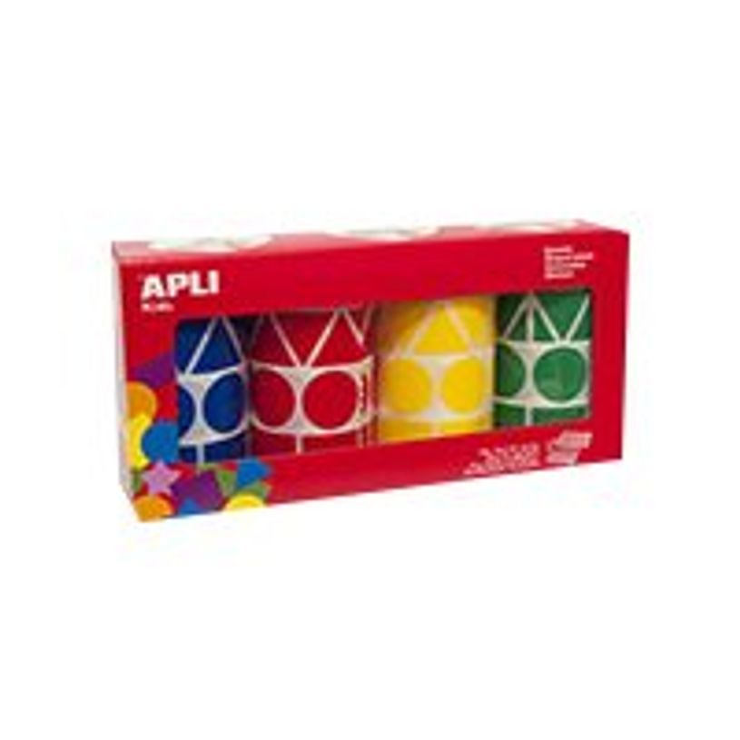 8410782107538-Apli - 4 rouleaux gommettes multiformes - coloris assortis-P_79384375_1-0