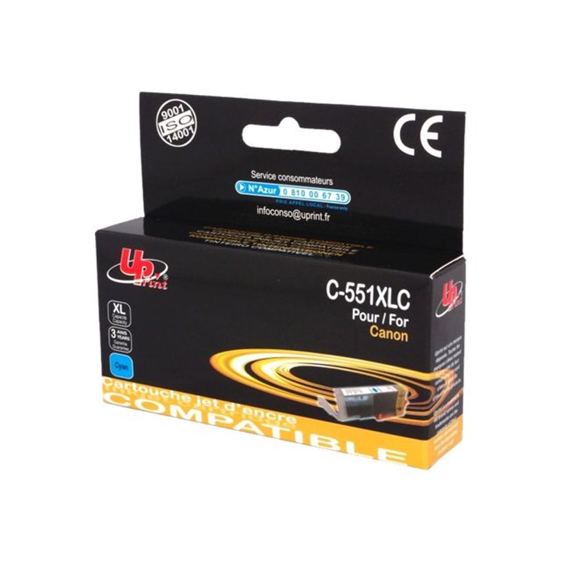 3584770896775-Cartouche remanufacturée Canon CLI-551XL - cyan - Uprint-P_79384497_1-0