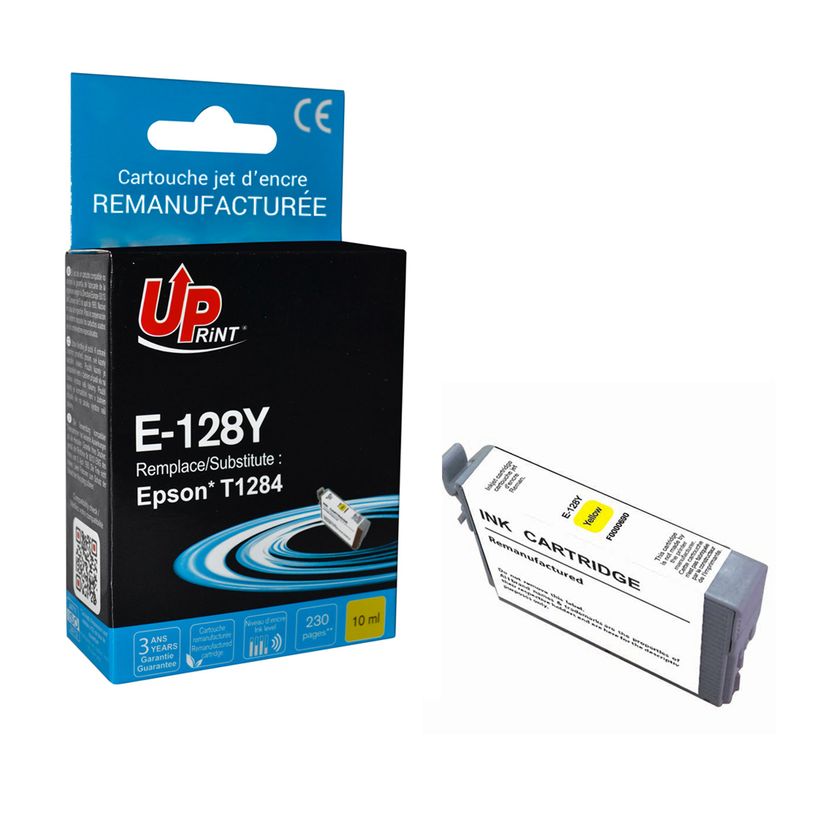 3584770888442-Cartouche remanufacturée Epson T1284 Renard - jaune - Uprint--2