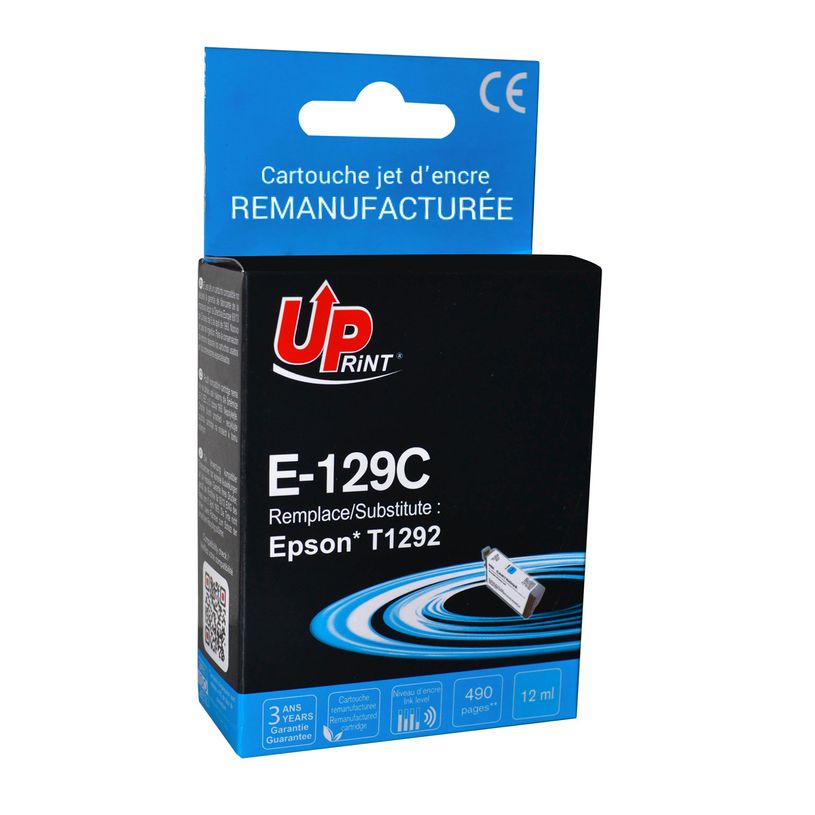 3584770888473-Cartouche remanufacturée Epson T1292 Pomme - cyan - Uprint--0