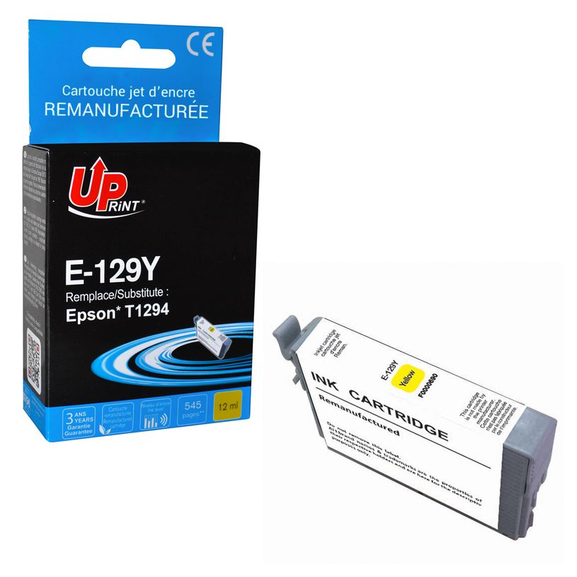 3584770888497-Cartouche remanufacturée Epson T1294 Pomme - jaune - Uprint--2