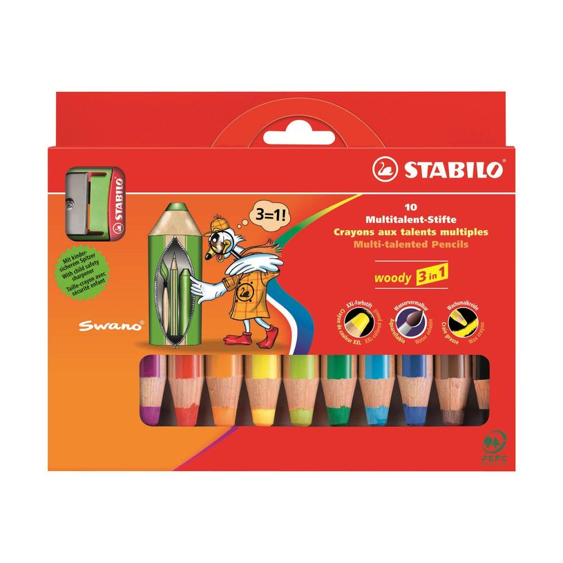 4006381346917-Stabilo woody 3 in 1 - 10 Crayons de couleur - 10 mm - couleurs assorties-P_79385949_1-0