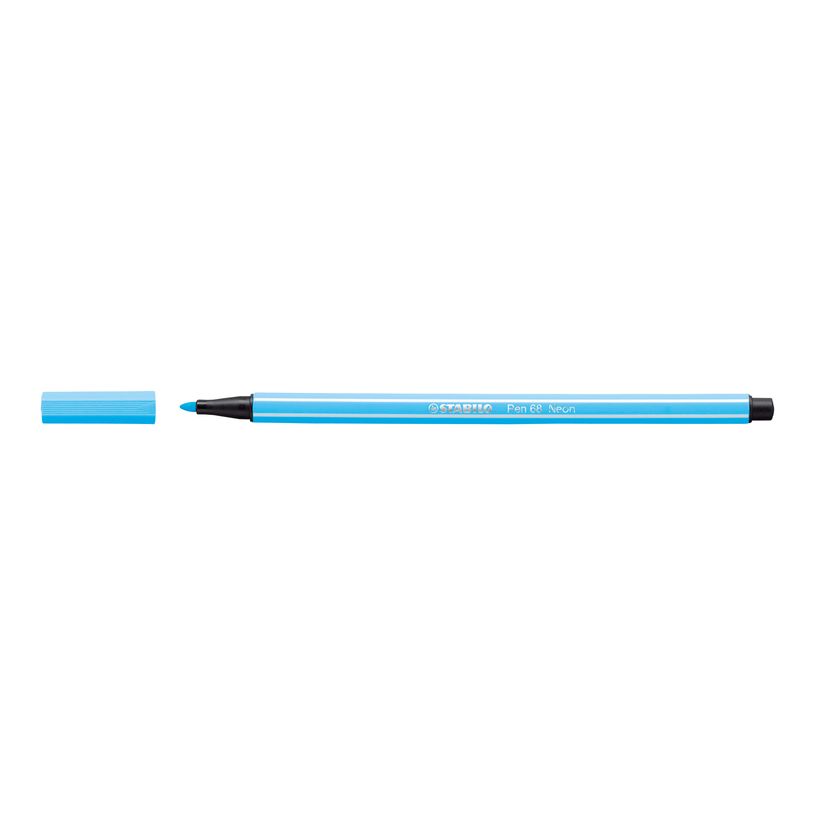 4006381121064-STABILO Pen 68 - Feutre pointe moyenne - bleu fluo-P_79386207_1-0