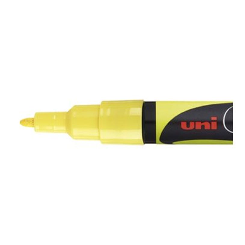 4902778175439-UNI CHALK - Marqueur craie - pointe fine conique - jaune fluo-P_79386503_4-3