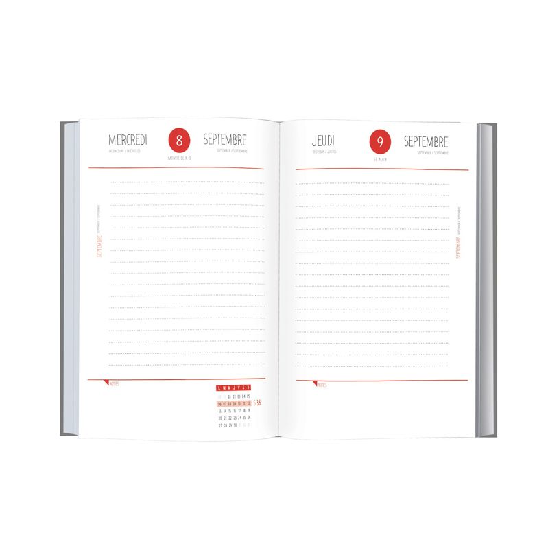 3108720615843-Agenda Miss Freegun - 1 jour par page - 12,5 x 17,5 cm - 2 décors au choix - Oberthur-P_79386650_3-2