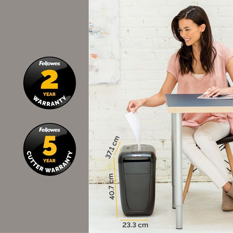 043859642854-Fellowes Powershred 60CS - destructeur de documents coupe croisée - 10 feuilles - Corbeille 22 litres--5