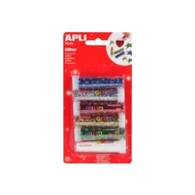 400793875975-Apli - 6 tubes à paillettes - coloris assortis-P_79387597_1-0