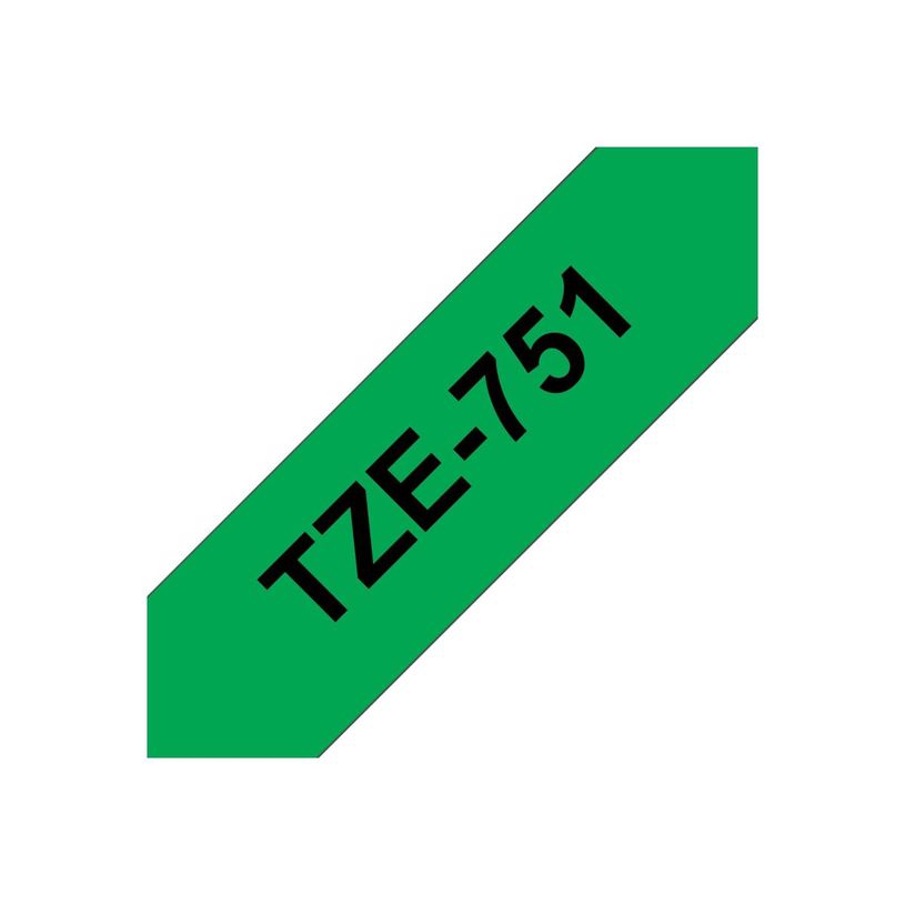 4977766692434-Brother TZe751 - Ruban d'étiquettes auto-adhésives - 1 rouleau (24 mm x 8 m) - fond ver-P_79388323_14-15