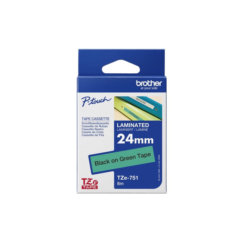 4977766692434-Brother TZe751 - Ruban d'étiquettes auto-adhésives - 1 rouleau (24 mm x 8 m) - fond ver-P_79388323_19-14