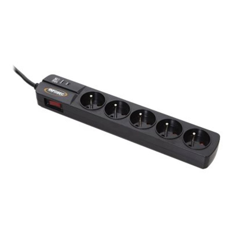 3700085612804-INFOSEC S5 Black Line II - Multiprise parafoudre 5 prises - parasurtenseur 2500 W-P_79388468_3-1