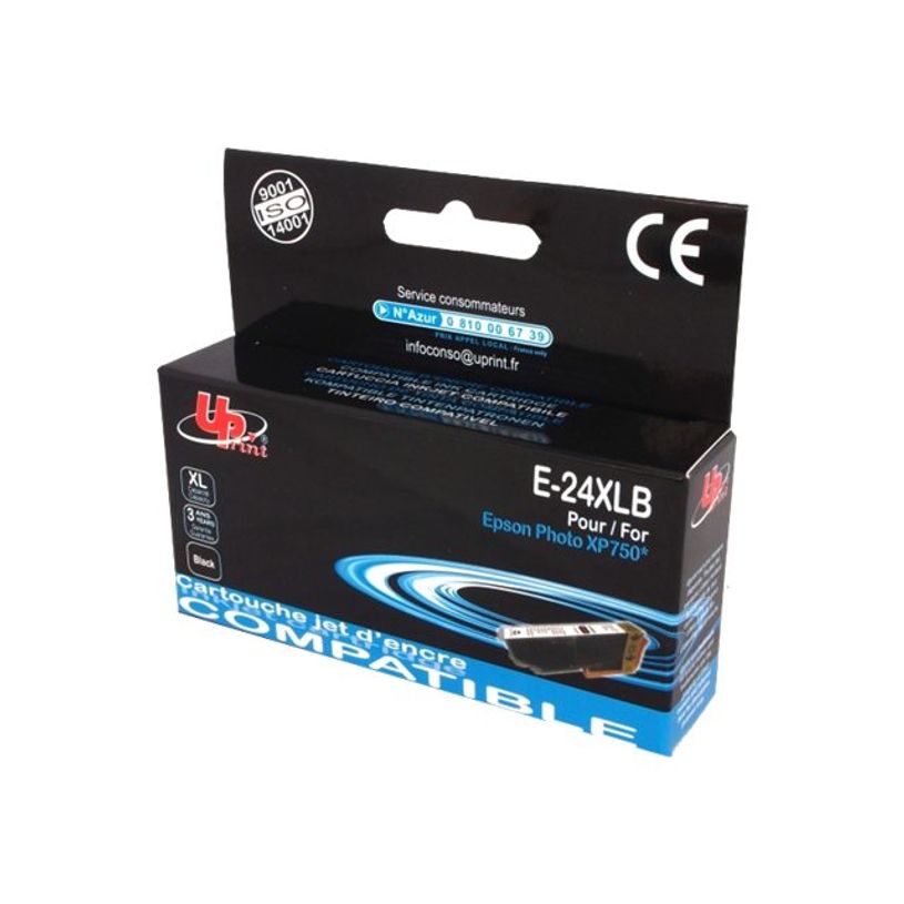 3584770889005-Cartouche compatible Epson 24XL Eléphant - noir - Uprint-P_79388987_1-0
