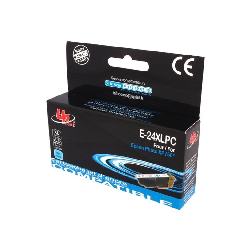 3584770889081-Cartouche compatible Epson 24XL Eléphant - cyan clair - Uprint-P_79388995_1-0