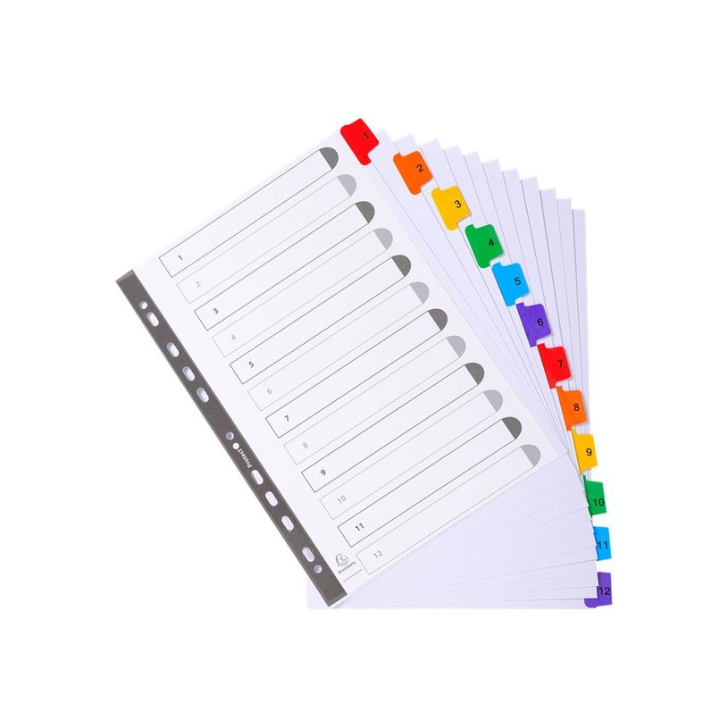 3130630011125-Exacompta Nature Future - Intercalaire 12 positions numériques 1 à 12 - A4 - carte blanch-P_79389273_3-2