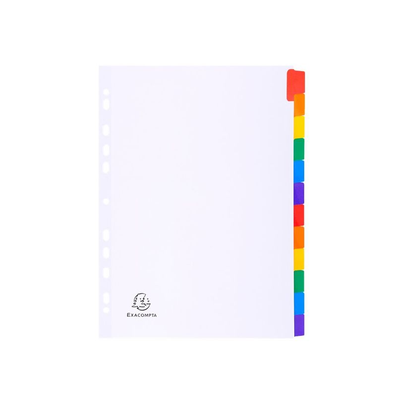 3130630023128-Exacompta Nature Future - Intercalaire 12 positions - A4 - carte blanche-P_79389277_1-0