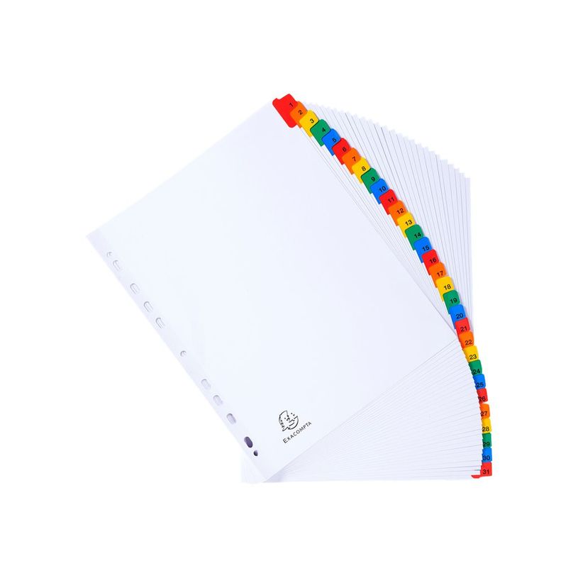 3130630041313-Exacompta Nature Future - Intercalaire 31 positions numériques 1 à 31 - A4 Maxi - carte b-P_79389279_3-2