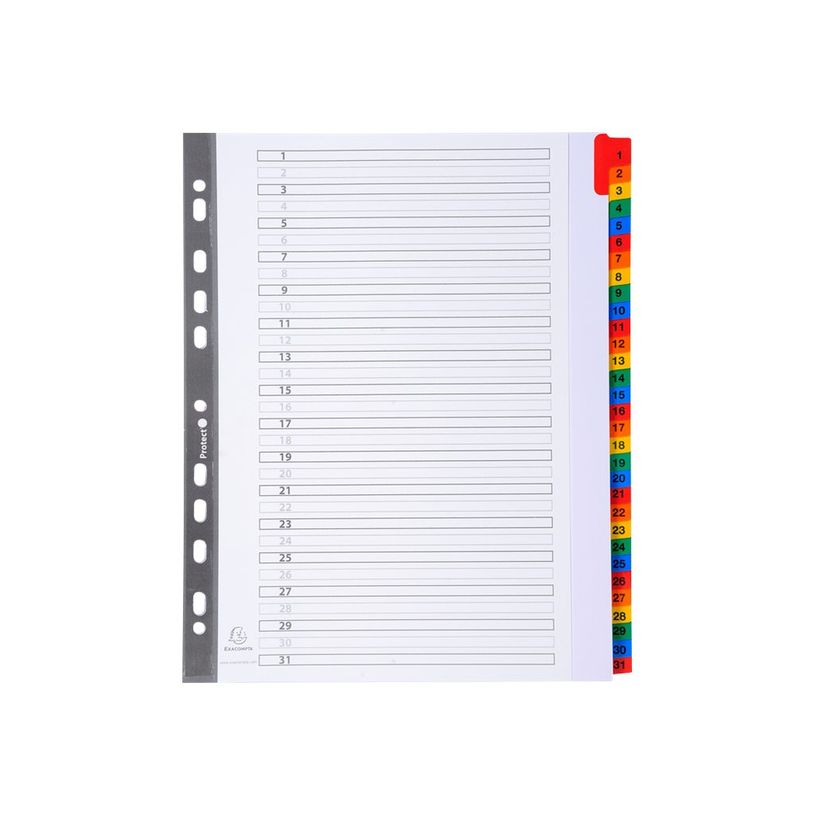 3130630041313-Exacompta Nature Future - Intercalaire 31 positions numériques 1 à 31 - A4 Maxi - carte b-P_79389279_4-3