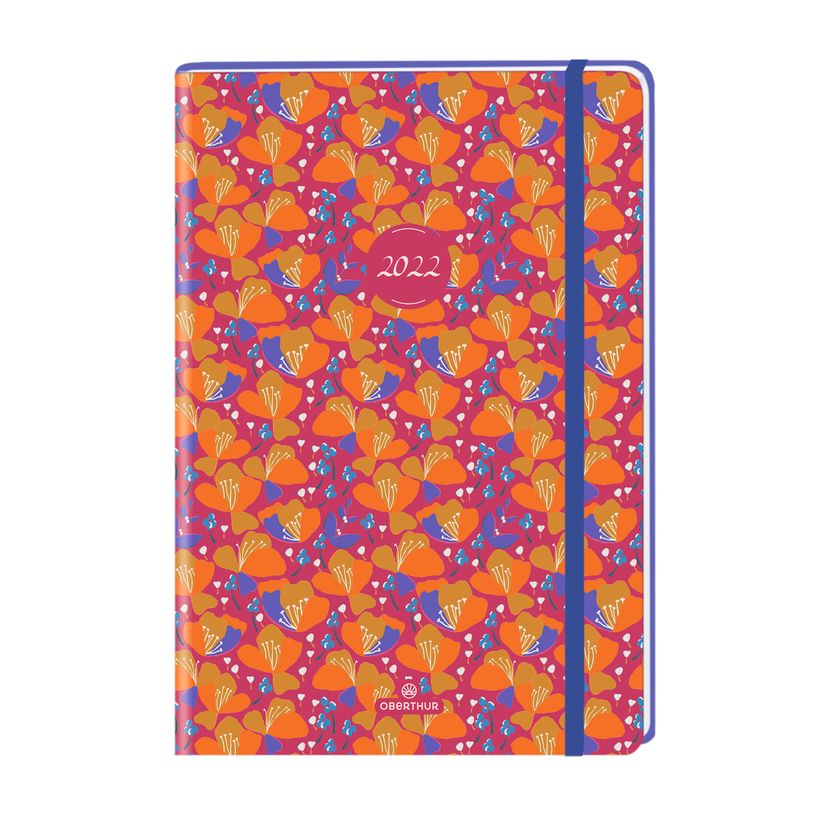 3664447106076-Agenda à élastique Anahita - 1 semaine sur 2 pages - 17 x 24,5 cm - disponible dans diff