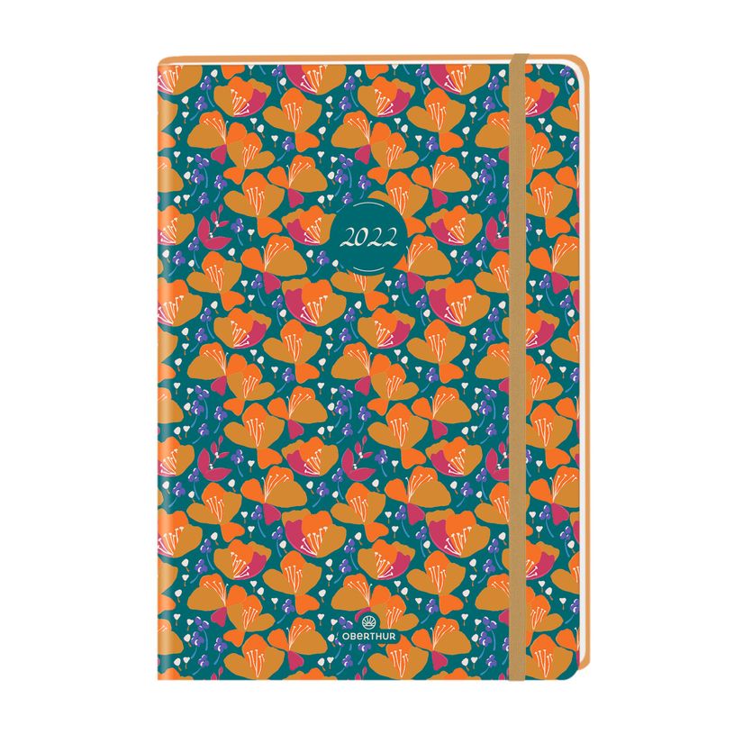 3664447106076-Agenda à élastique Anahita - 1 semaine sur 2 pages - 17 x 24,5 cm - disponible dans diff