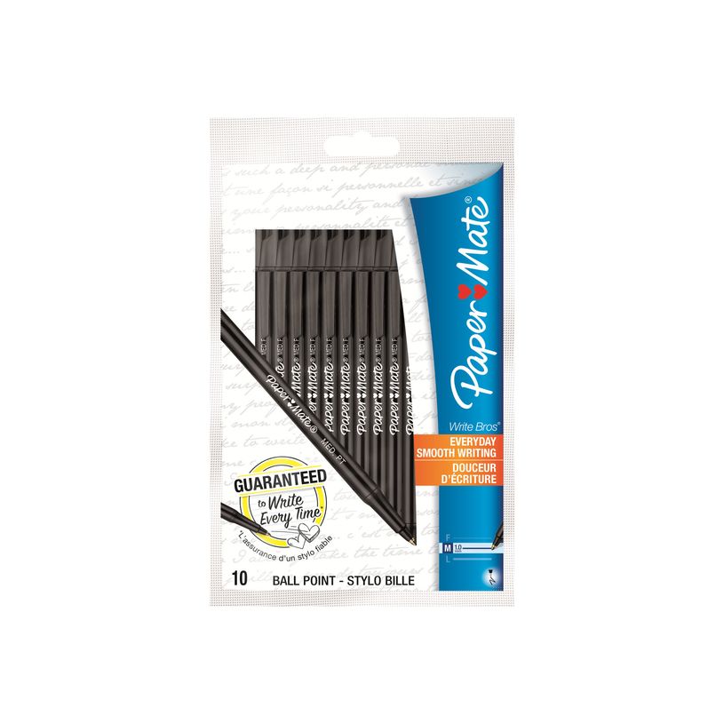 3501178806359-Paper Mate Write Bros. - 10 Stylos à bille - noir - 1 mm-P_79389732_1-0