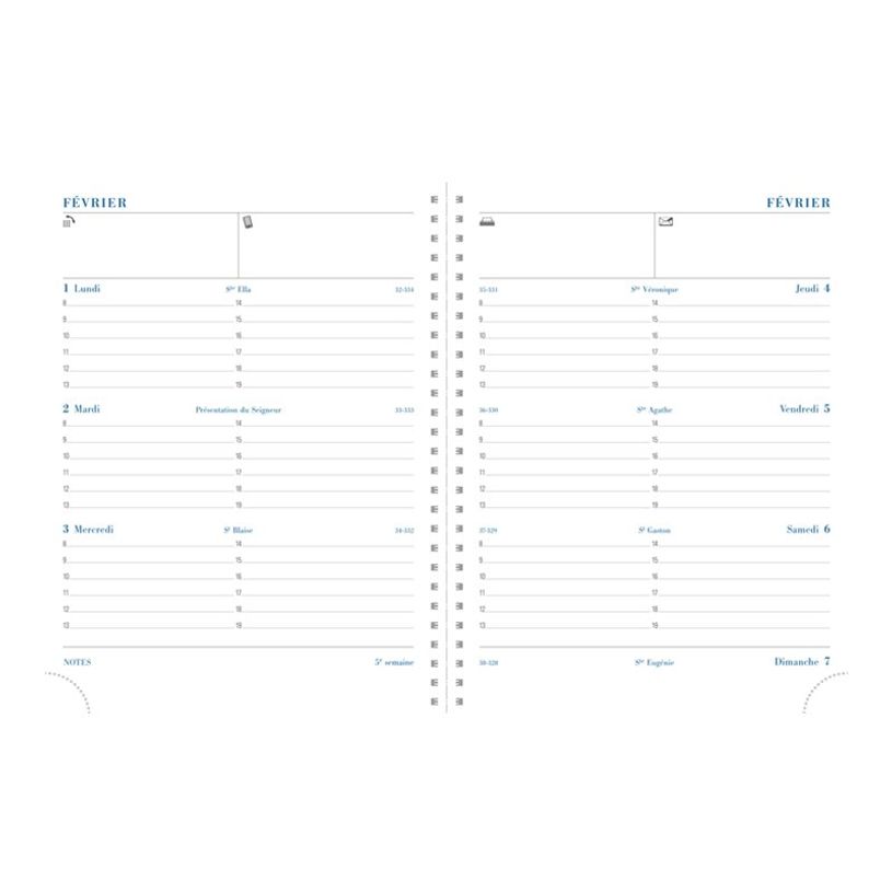 3660942044851-Agenda de bureau spiralé Napura Pratic 19S - 1 semaine sur 2 pages - 14 x 18 cm - disponible dans diff-P_79389898_1-4