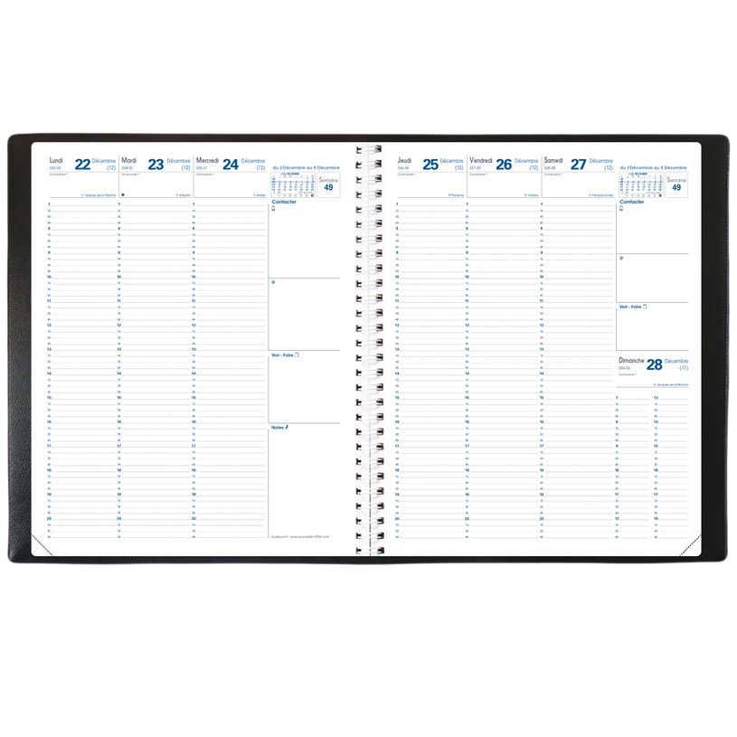 3371010158478-Agenda Club Eurequart - 1 semaine sur 2 pages - 24 x 30 cm - bleu roi - Quo Vadis-P_79389912_3-1