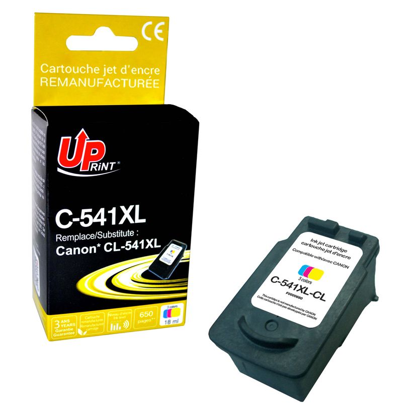 3584770888572-Cartouche remanufacturée Canon CL-541XL - cyan, magenta, jaune - Uprint--2