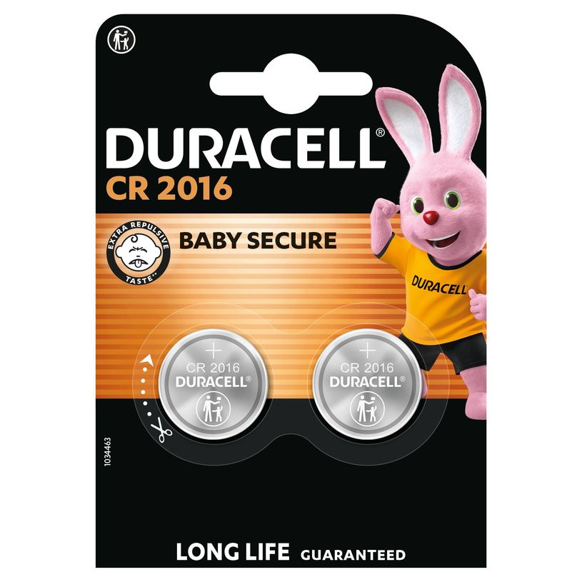 5000394203884-DURACELL CR2016 - 2 piles boutons - 3V--0