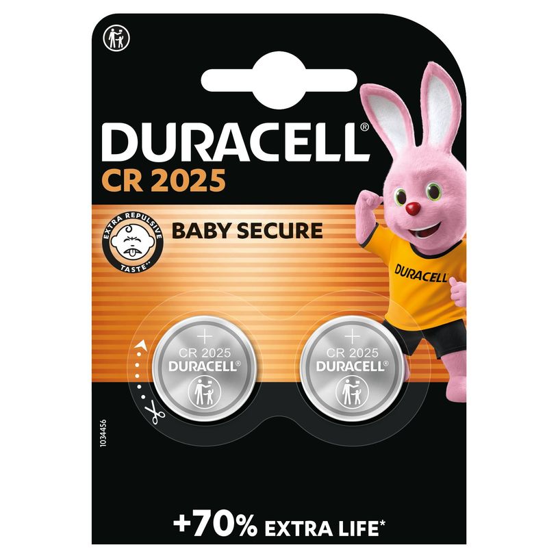 5000394203907-DURACELL CR2025 - 2 piles boutons - 3V--0